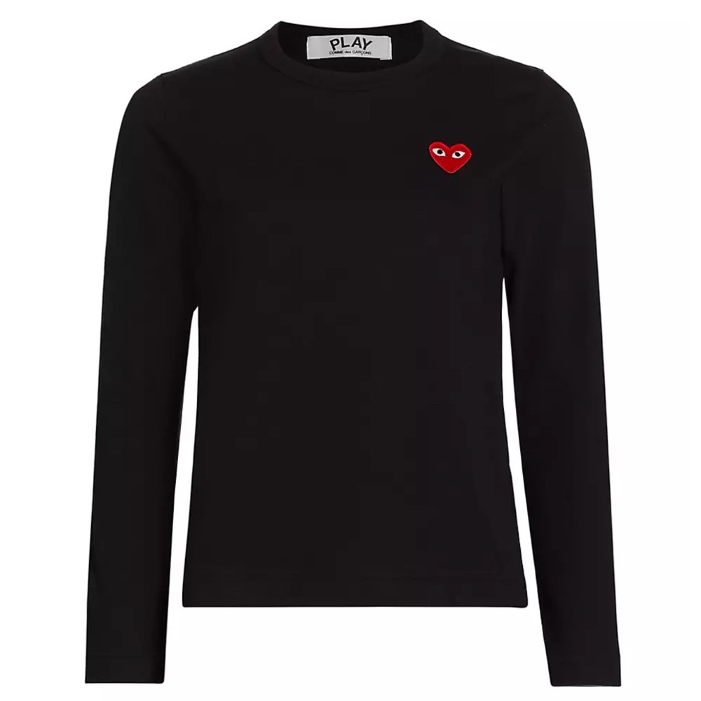 Comme des Garçons PLAY - Heart Cotton Logo Long-Sleeve T-Shirt - BNWT